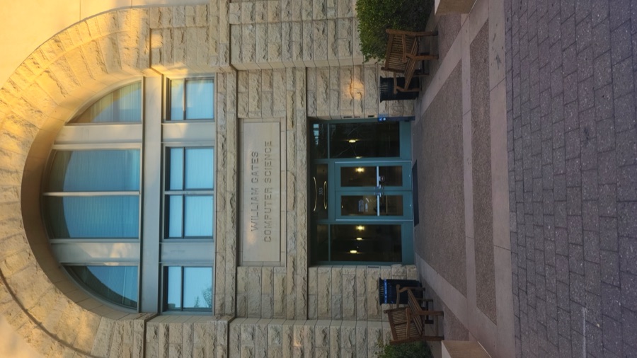 Entrance to Stanford's William Gates Computer Science building.